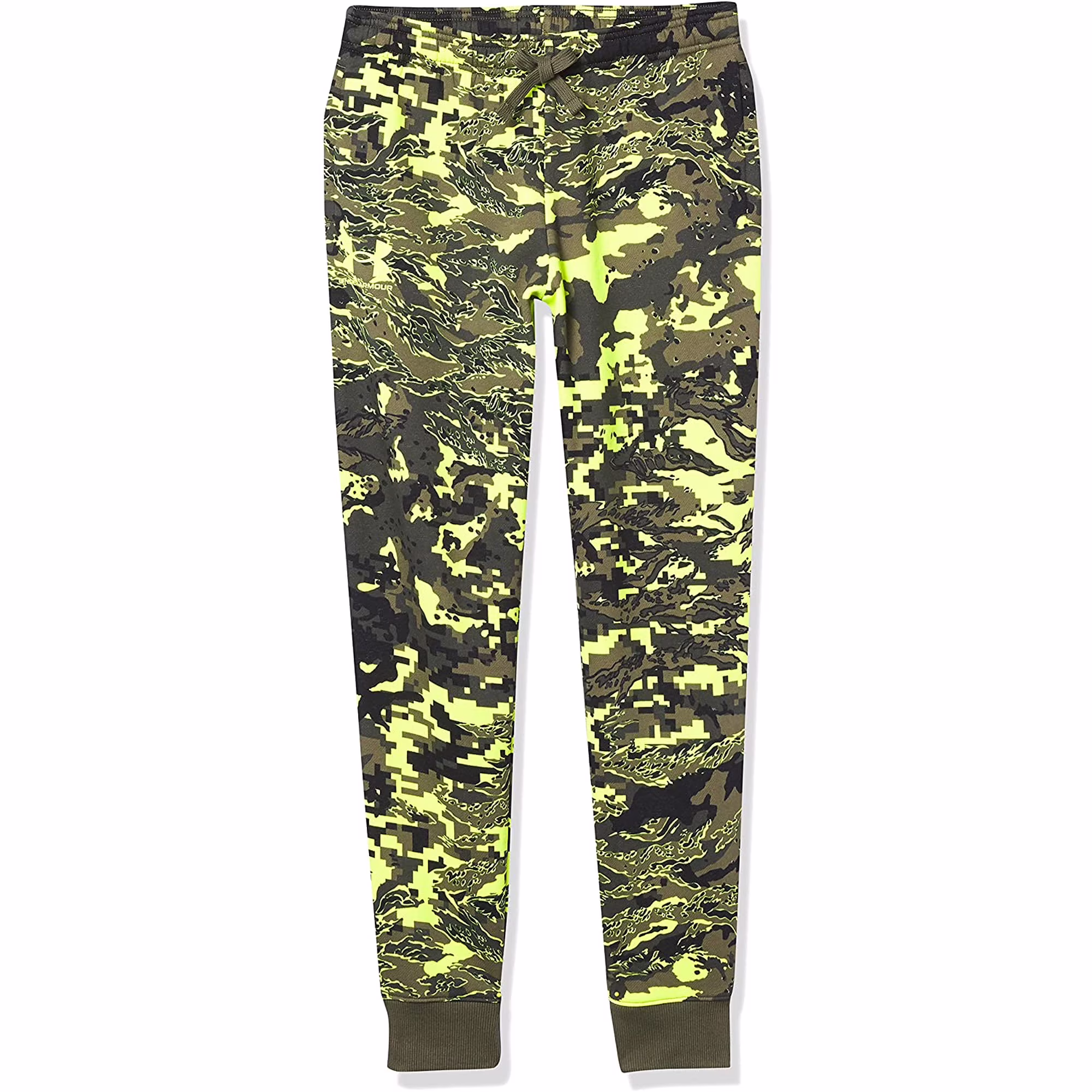 Under Armour Boys Rival Fleece ABC Camo Joggers Marine Od Green 390/Bamboo Large