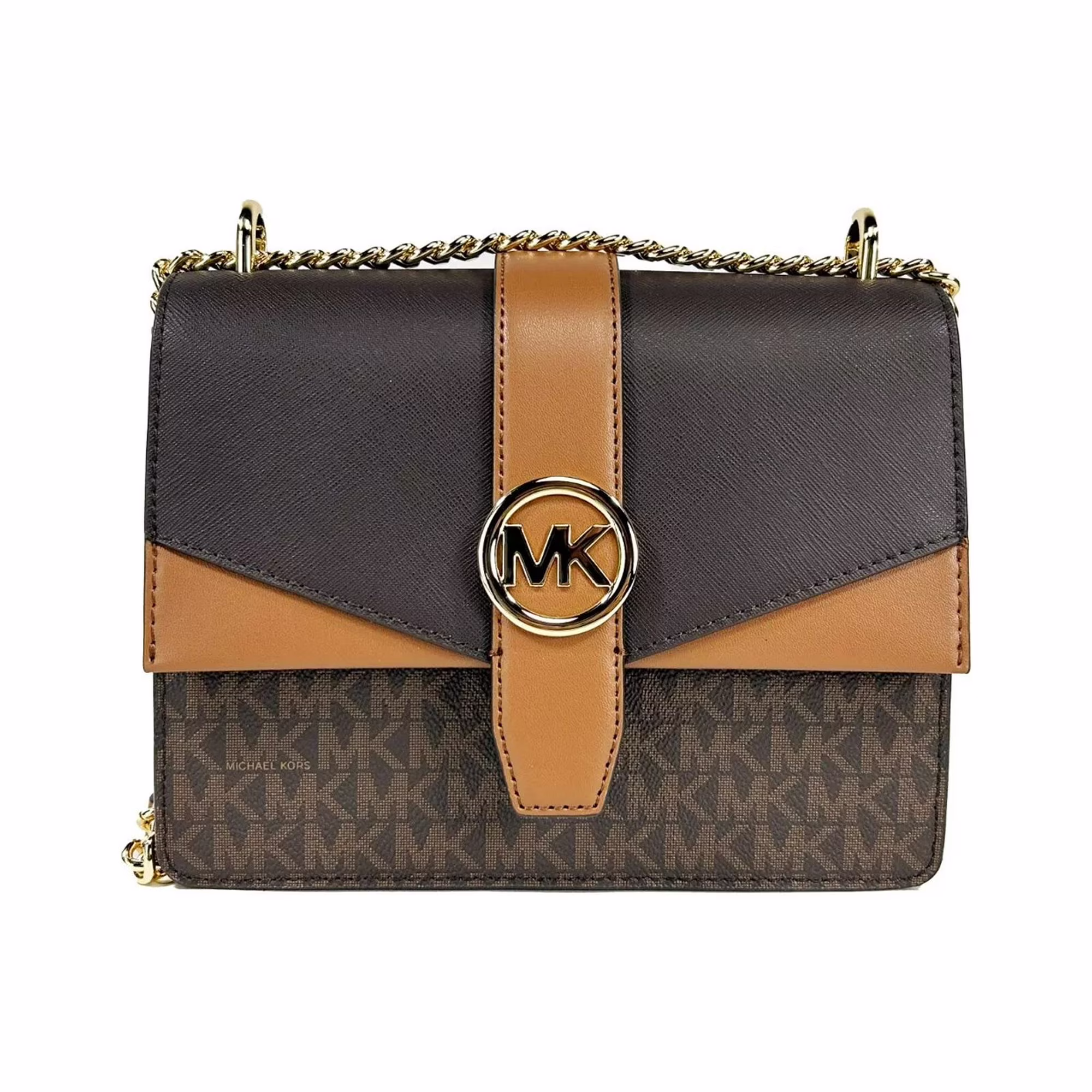 Greenwich Small Color-Block Signature Logo Crossbody Bag