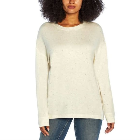 Three Dots Women S Top Sz XS Long Sleeve Top Ivory/Green/Blue