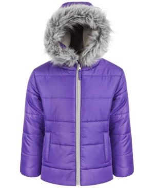 S Rothschild & Co Big Girls Solid Quilted Puffer Jacket