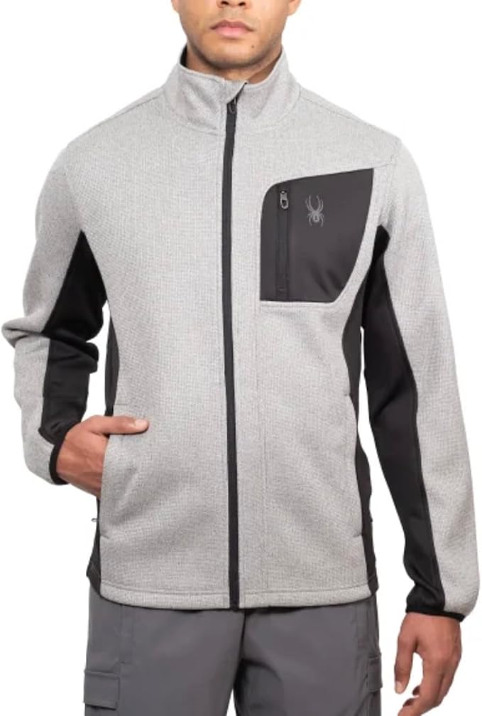 Spyder Active Men's Long Sleeve Stretch Full Zip Hoodie Jacket