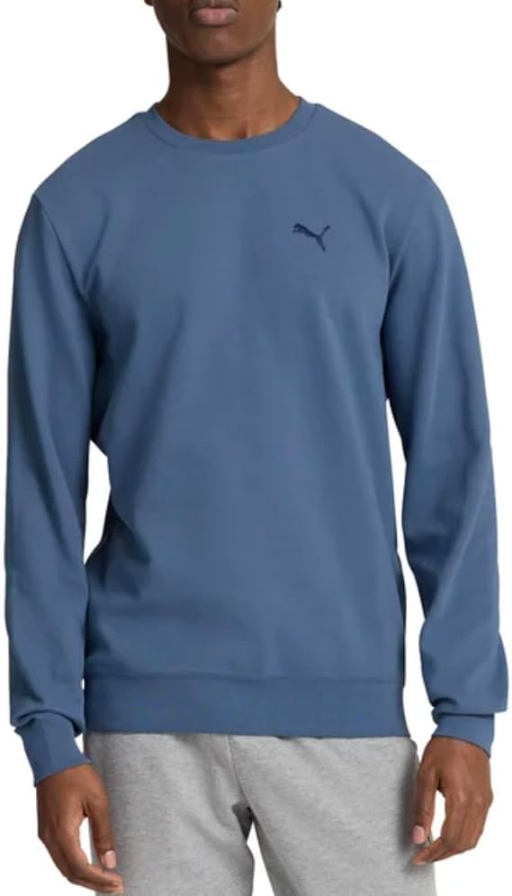 Puma Men's Long Sleeve Textured Crew Pullover Sweatshirt