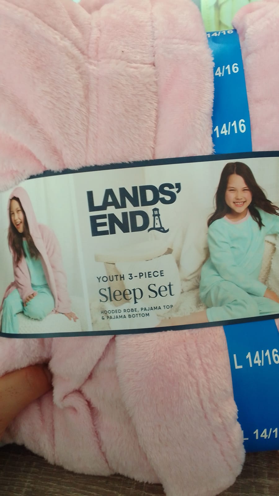 Lands' End Youth 2-Piece Pajama + Robe Set