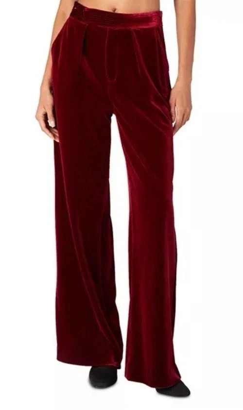BLANKNYC Women's Velvet Wide Leg Pants
