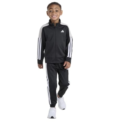 Adidas Youth Kids' 2 Piece Tracksuit Outfit Set, Jacket and Jogger (US, Numeric, 6, Regular, Black)