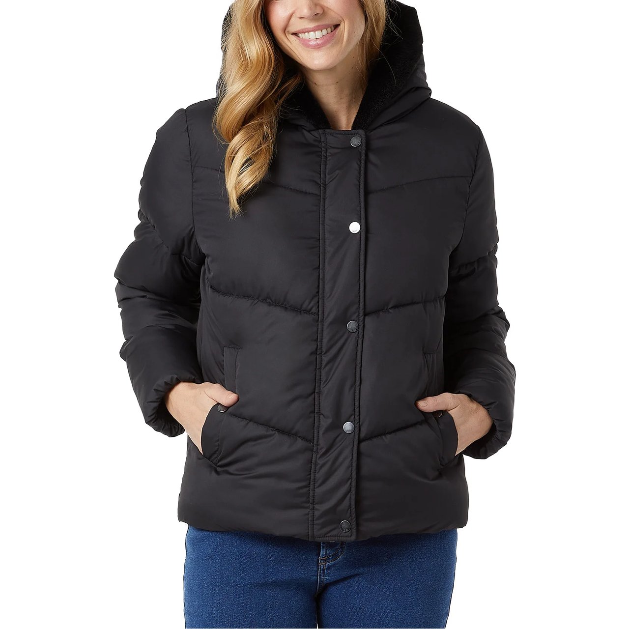 32 Degrees Chevron Quilted Jacket