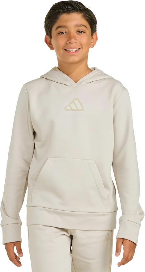 Adidas Youth Midweight Tech Hoodie Pullover  Natural  Small (8)